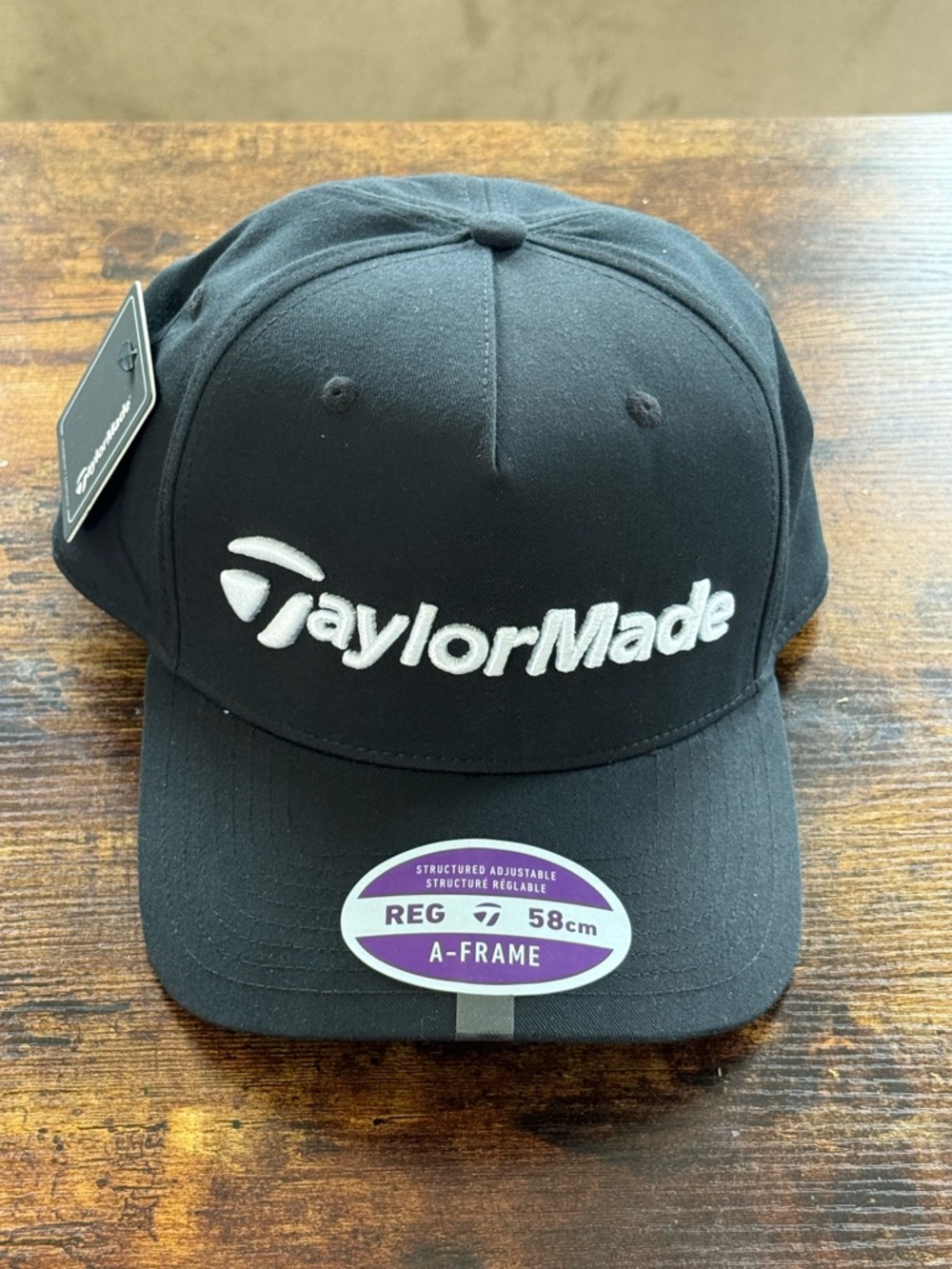 TaylorMade A-Frame Black Golf Hat